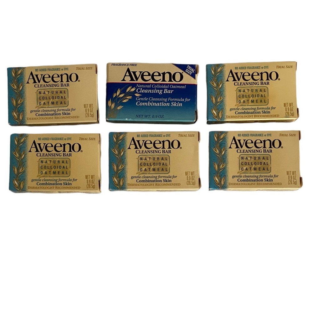 AVEENO Cleansing Bars for Combination Skin Six Trial Size Bars